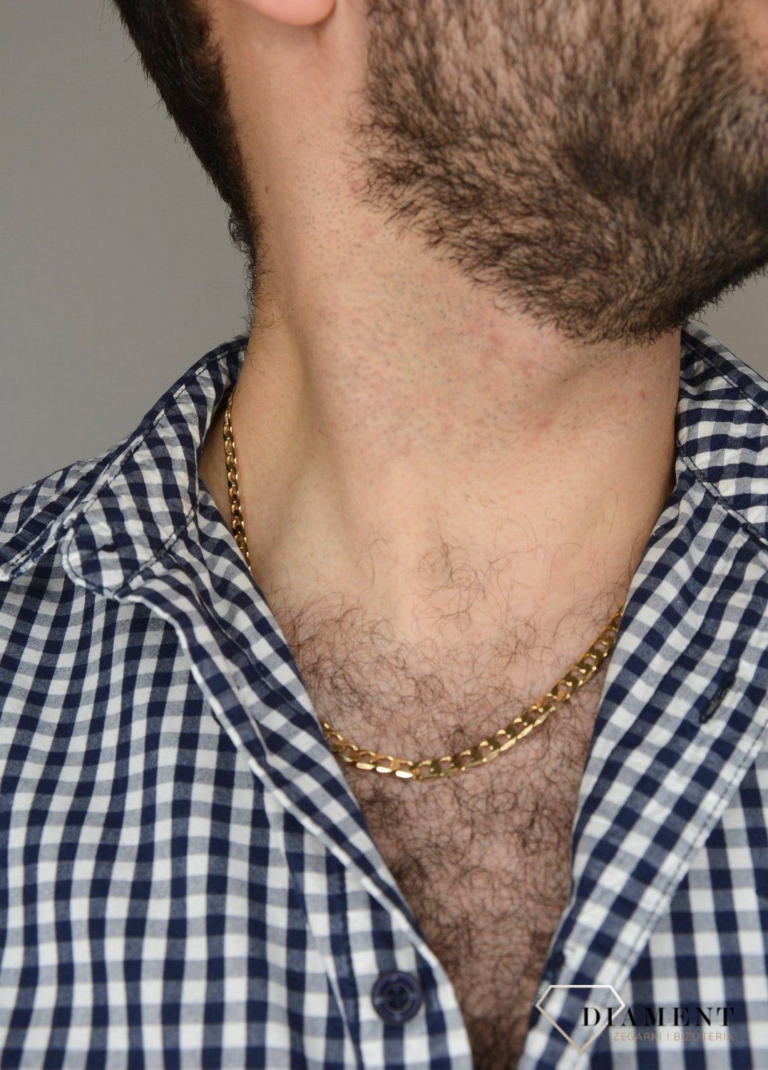 Złoty łańcuszek 585 pancerka 6 mm DIA-LAN-1114-585 6mm ✅ Złoty łańcuszek o splocie pancerki ✅.jpg